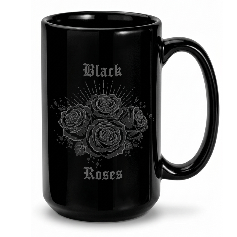Black Roses Gothic Design Mug