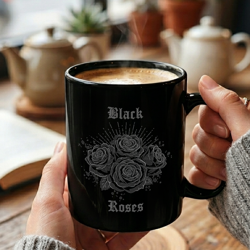 Black Roses Gothic Design Mug