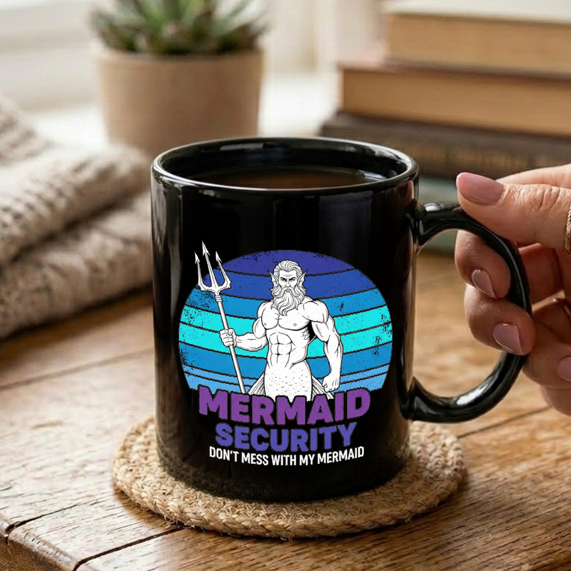 Merman Poseidon Security Mug
