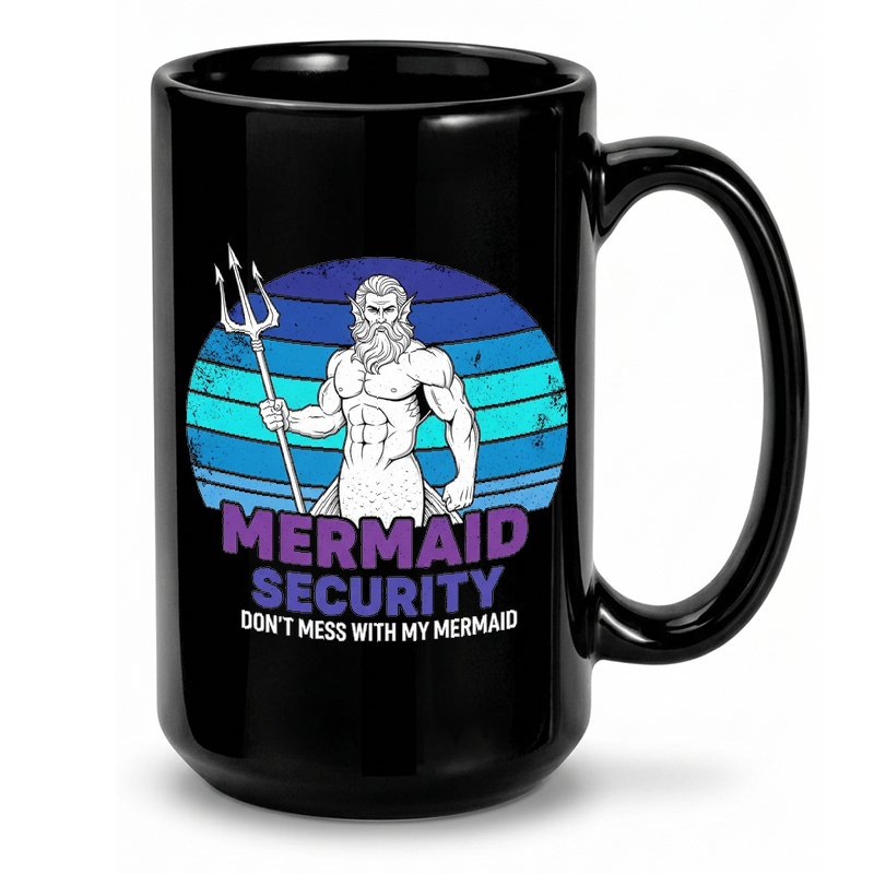 Merman Poseidon Security Mug