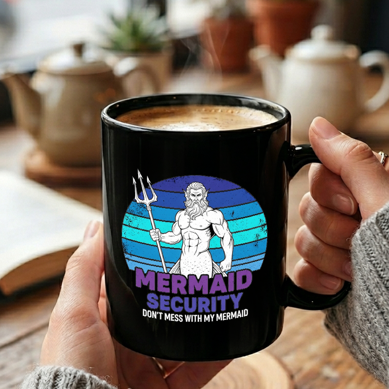 Merman Poseidon Security Mug