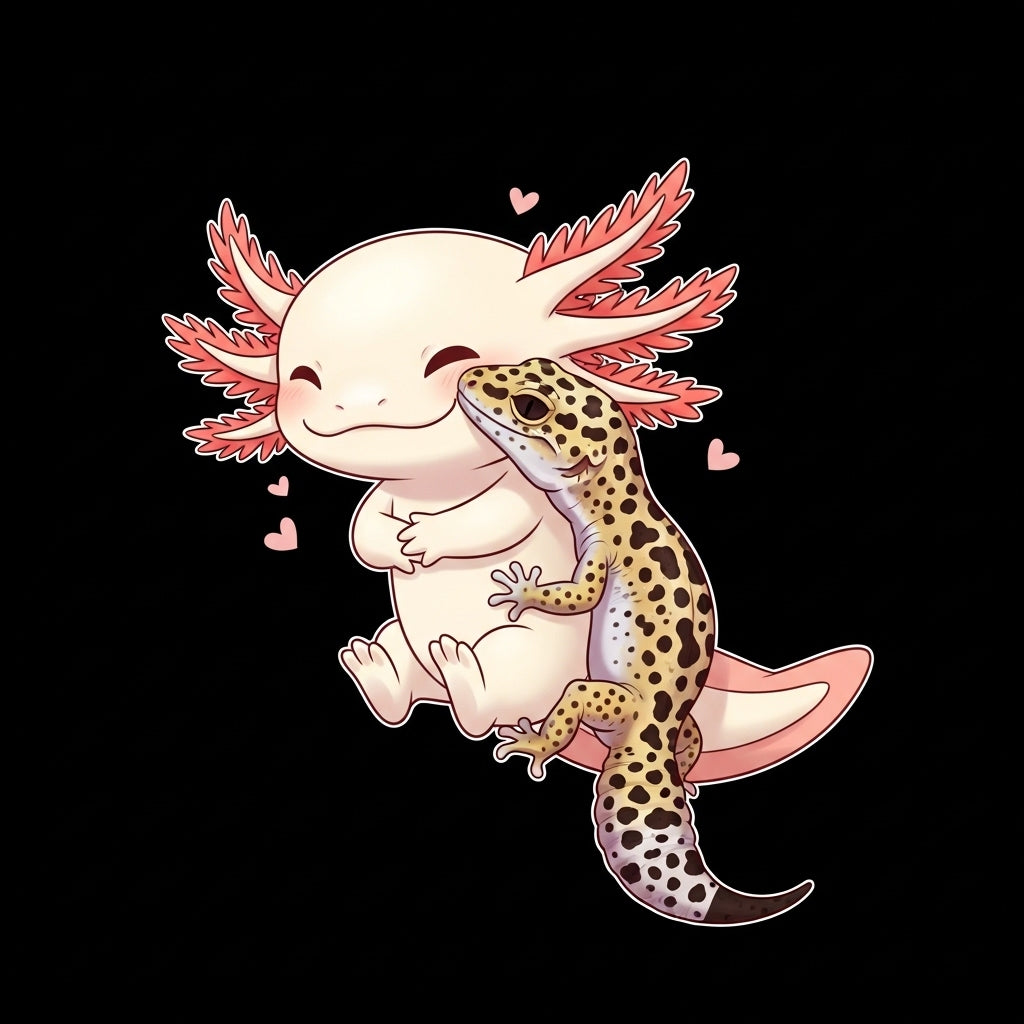 Axolotl & Leopard Gecko Hug Mug