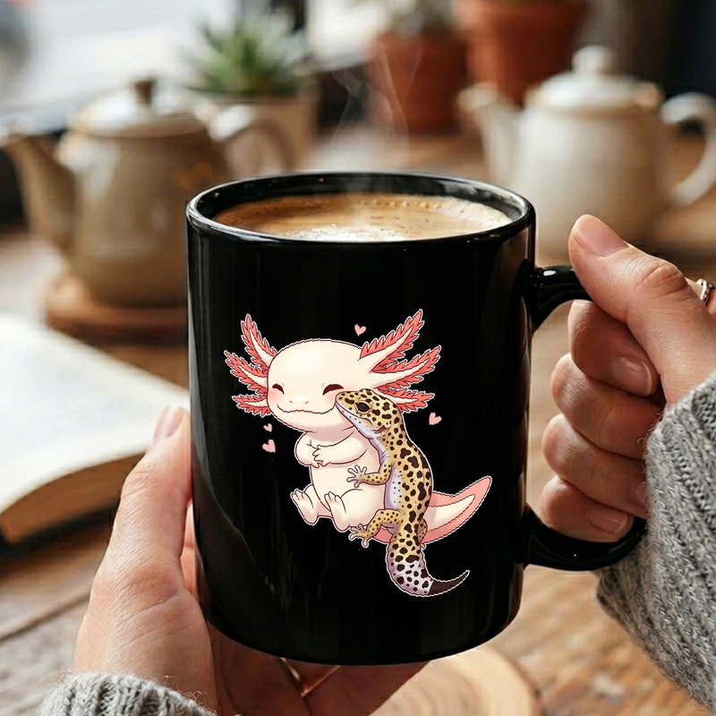 Axolotl & Leopard Gecko Hug Mug