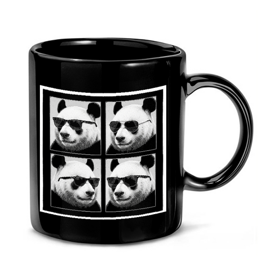 Cool Panda Sunglasses Grid Mug