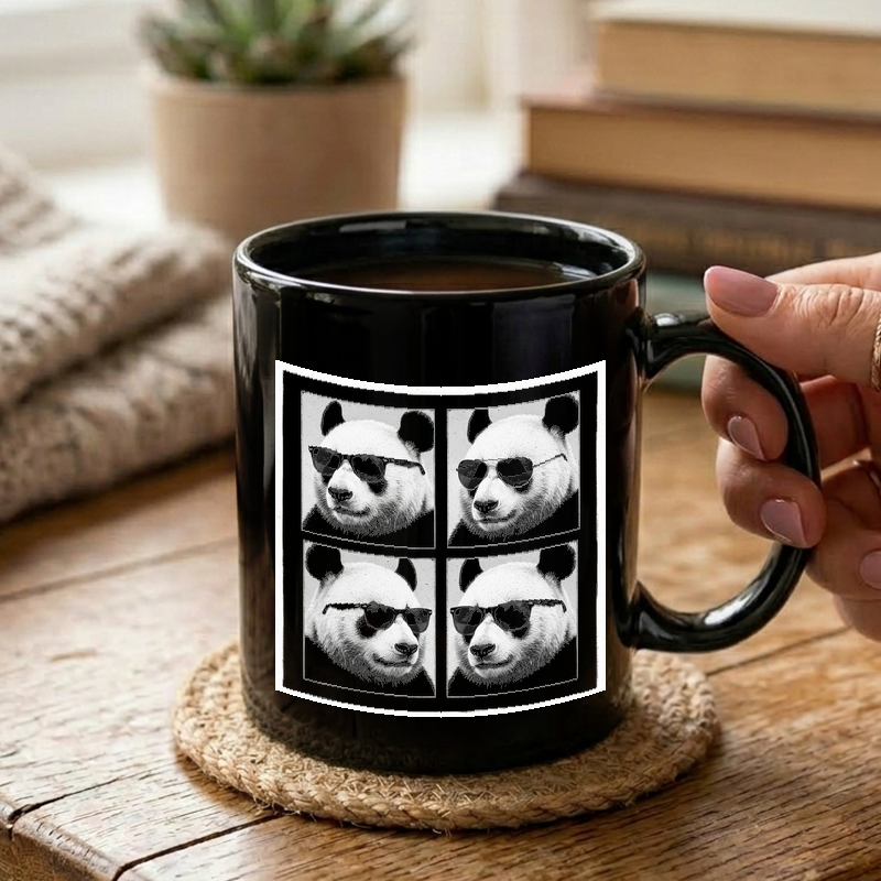 Cool Panda Sunglasses Grid Mug