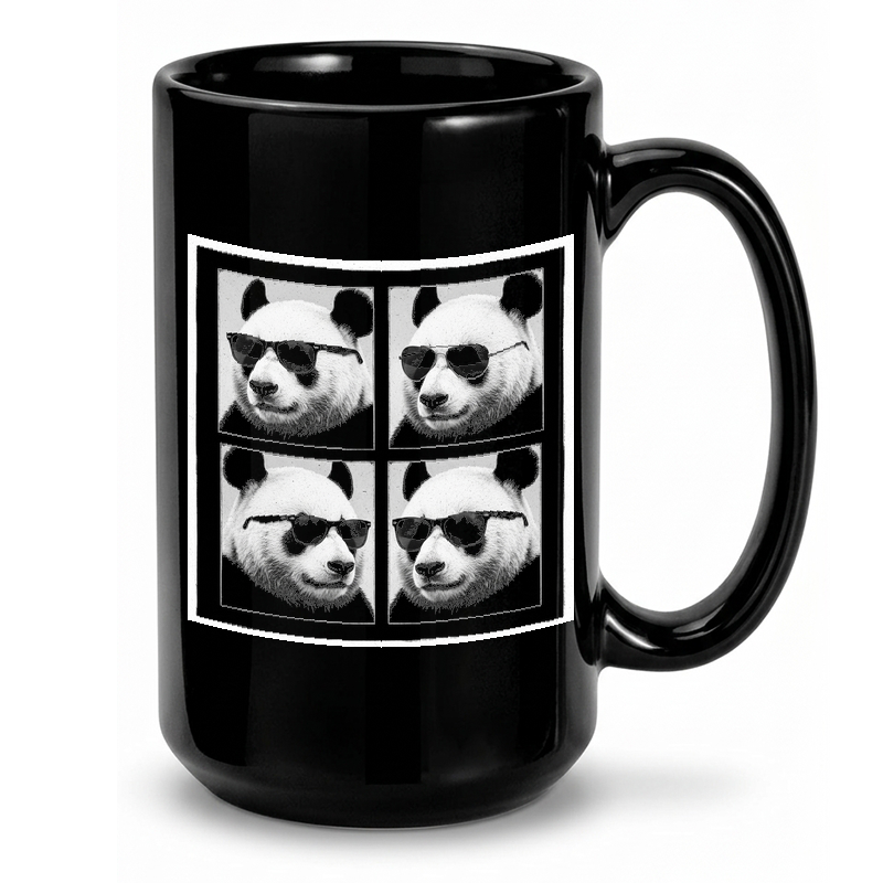 Cool Panda Sunglasses Grid Mug