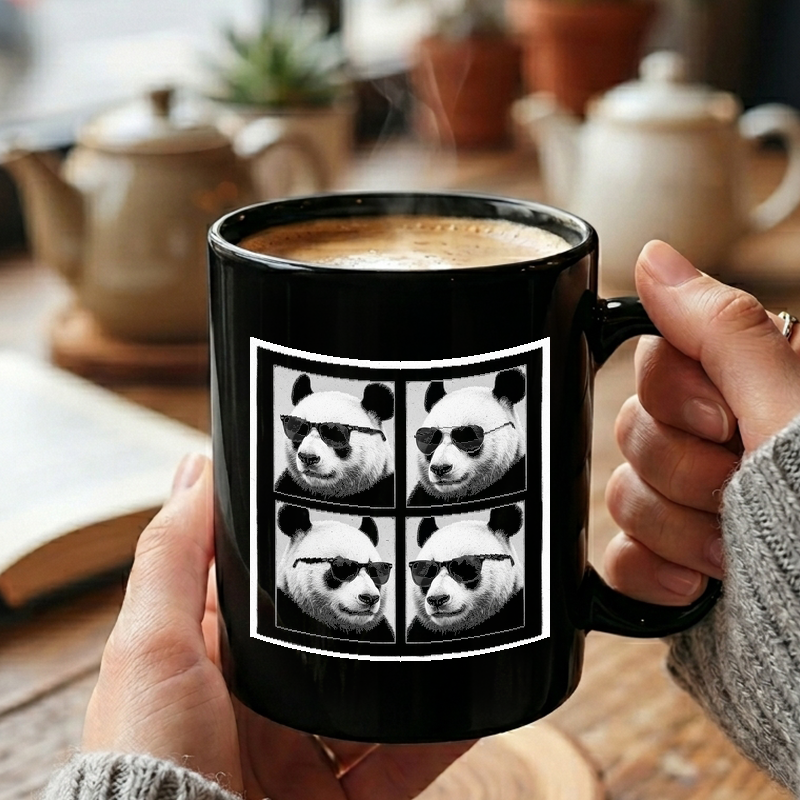 Cool Panda Sunglasses Grid Mug