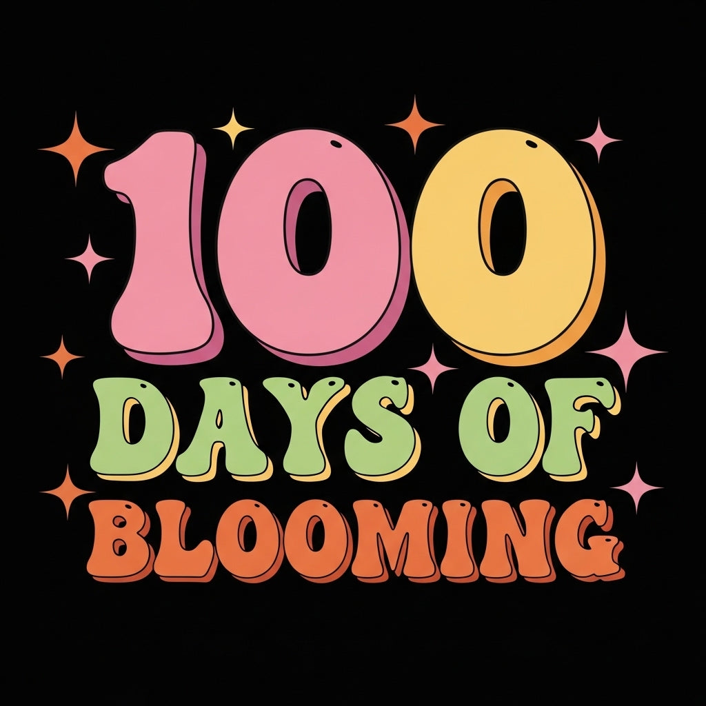 Retro 100 Days of Blooming Mug