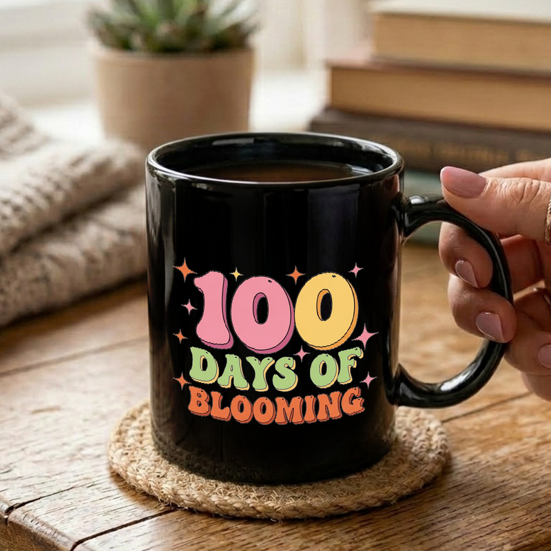 Retro 100 Days of Blooming Mug