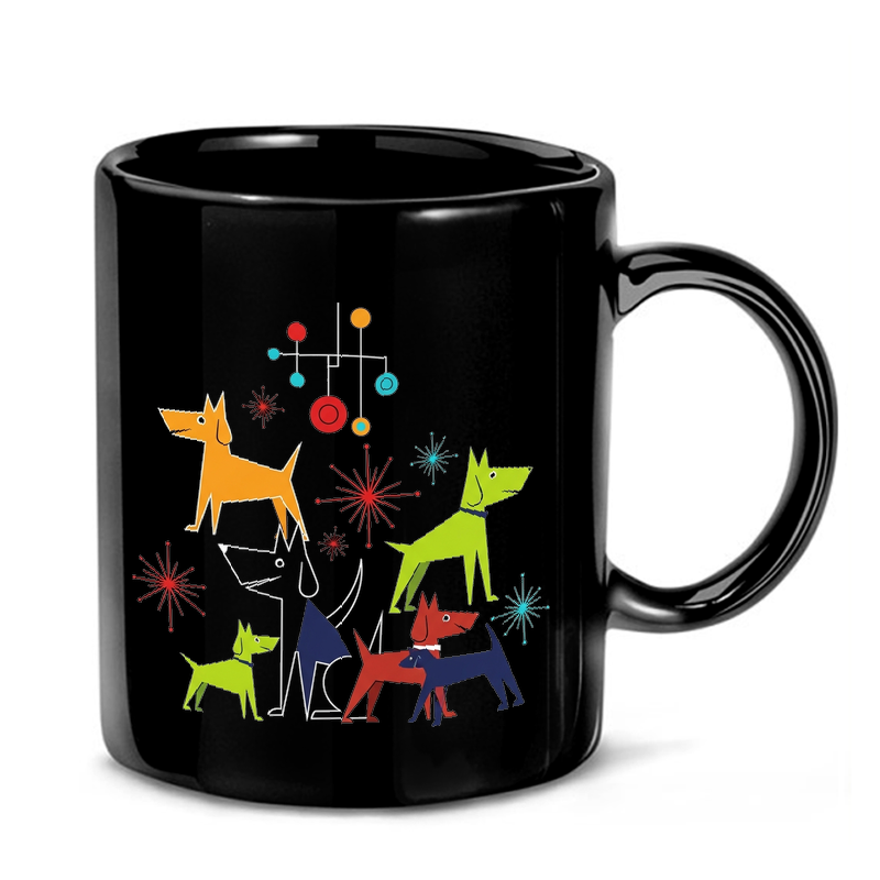 Mid-Century Modern Dog Art Mug