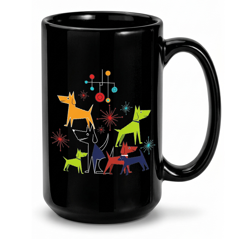 Mid-Century Modern Dog Art Mug