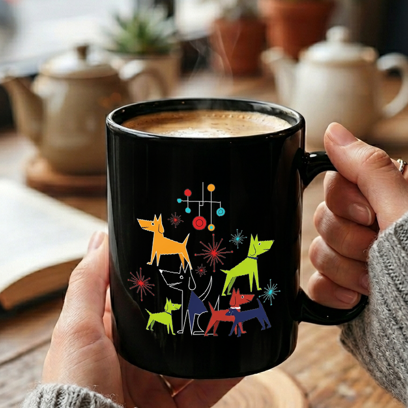 Mid-Century Modern Dog Art Mug