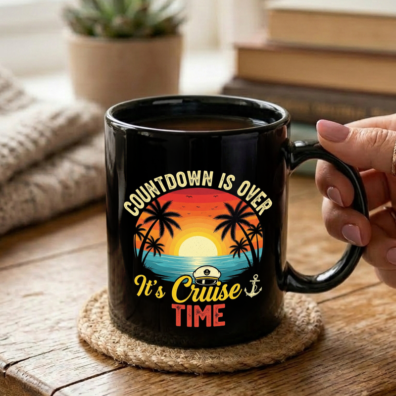 Retro Cruise Sunset Graphic Mug
