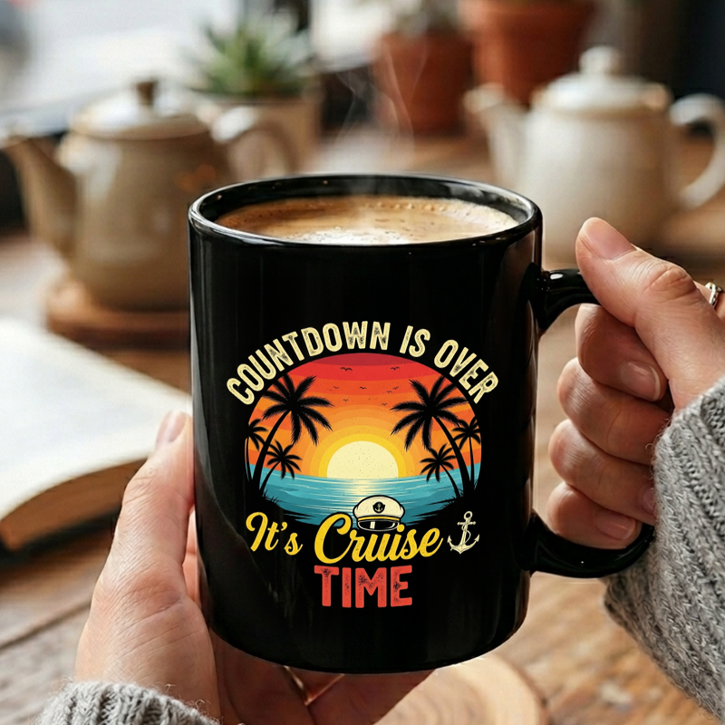 Retro Cruise Sunset Graphic Mug