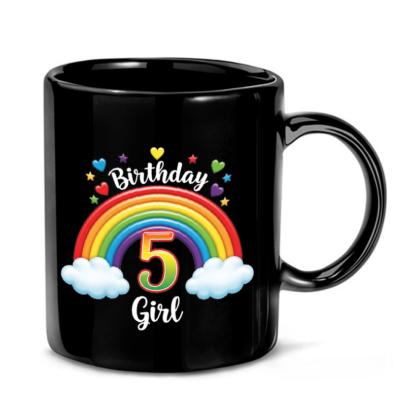 Rainbow Number Five Design Mug