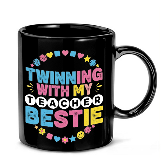 Teacher Bestie Twinning Design Mug