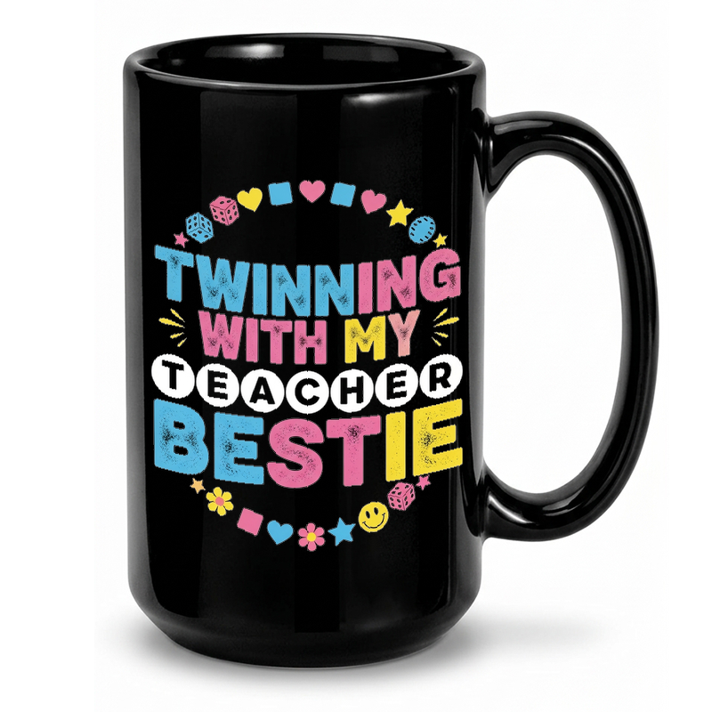 Teacher Bestie Twinning Design Mug