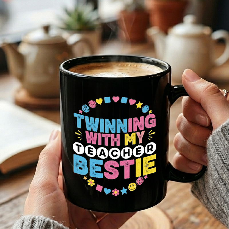 Teacher Bestie Twinning Design Mug