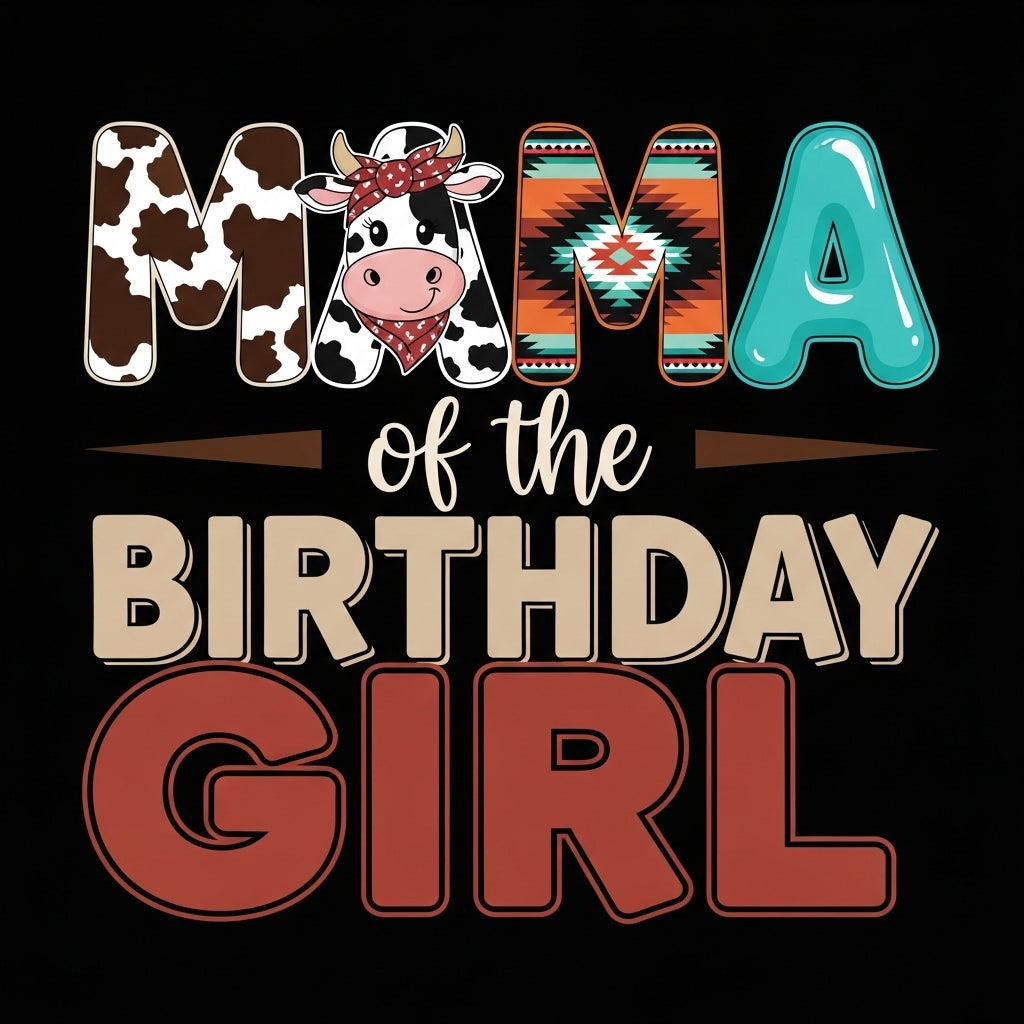 Cow Mama Birthday Design Mug