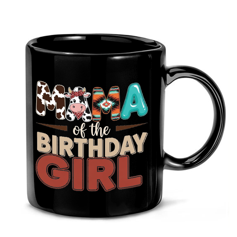 Cow Mama Birthday Design Mug