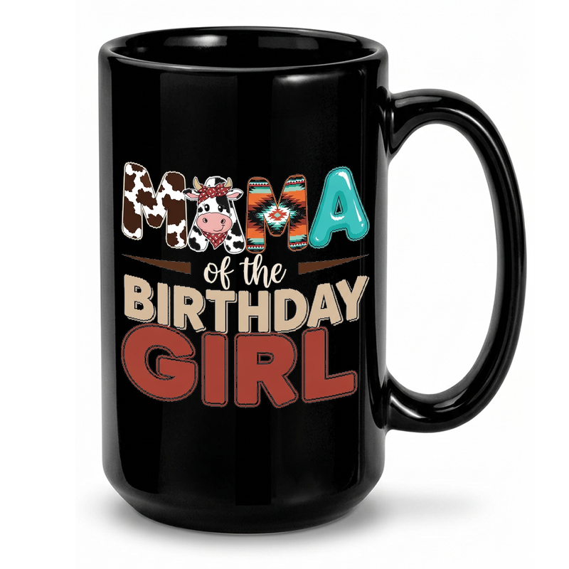 Cow Mama Birthday Design Mug