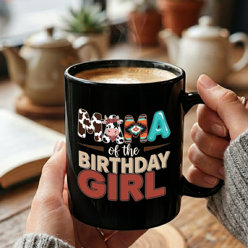 Cow Mama Birthday Design Mug