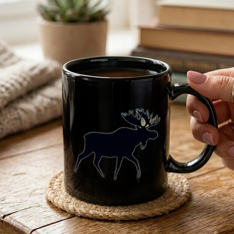 Alaska Aurora Borealis Moose Mug