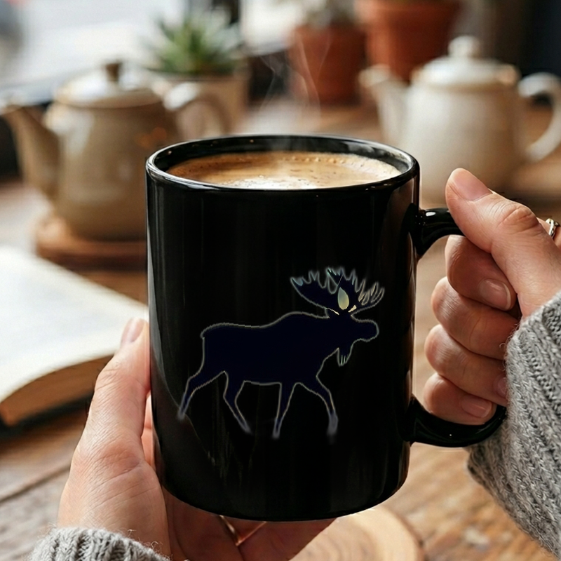 Alaska Aurora Borealis Moose Mug