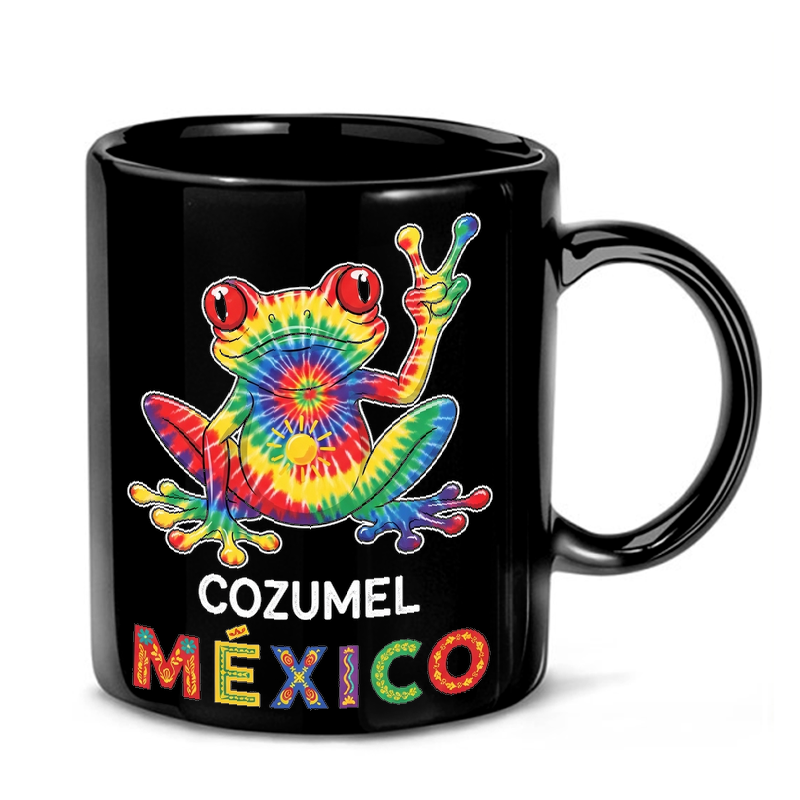 Tie-Dye Frog Cozumel Mexico Mug