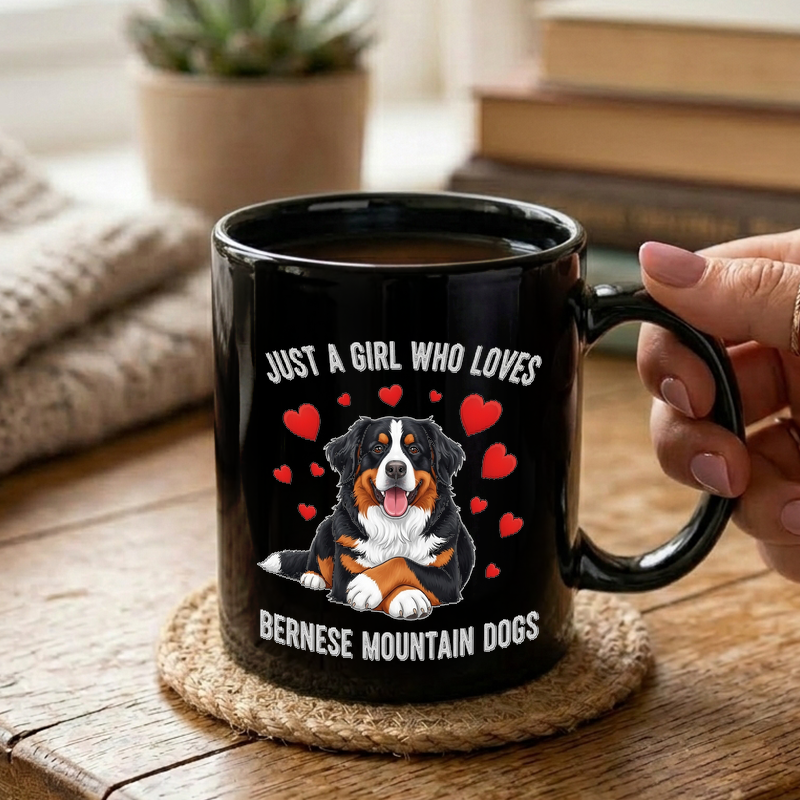 Bernese Mountain Dog Hearts Mug