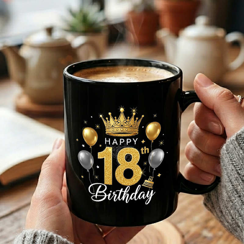 Golden 18th Birthday Design Mug