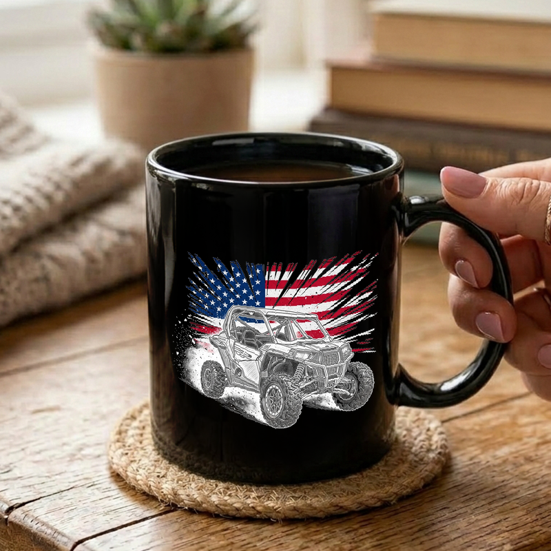 UTV American Flag Graphic Mug
