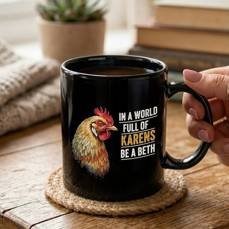 Beth Chicken Funny Design Mug