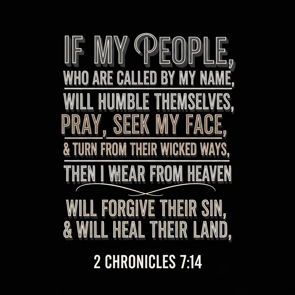 2 Chronicles 7:14 Typography Mug