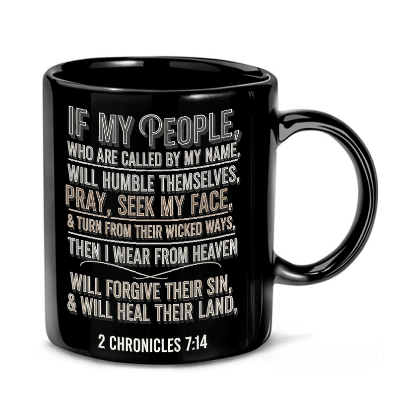 2 Chronicles 7:14 Typography Mug