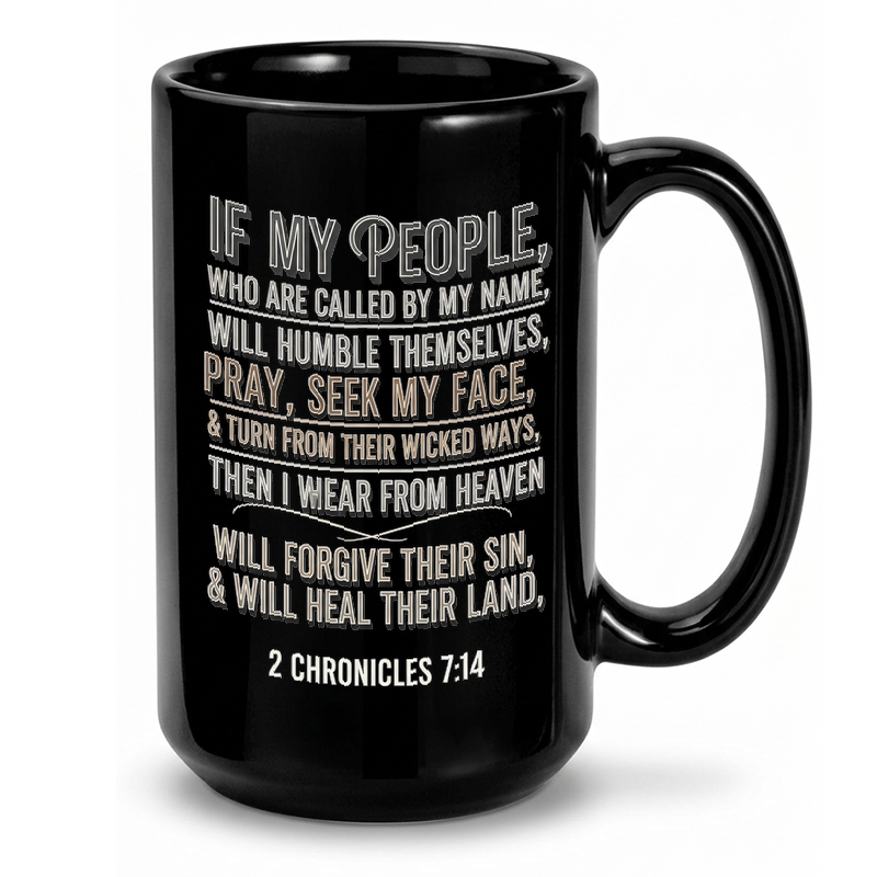 2 Chronicles 7:14 Typography Mug