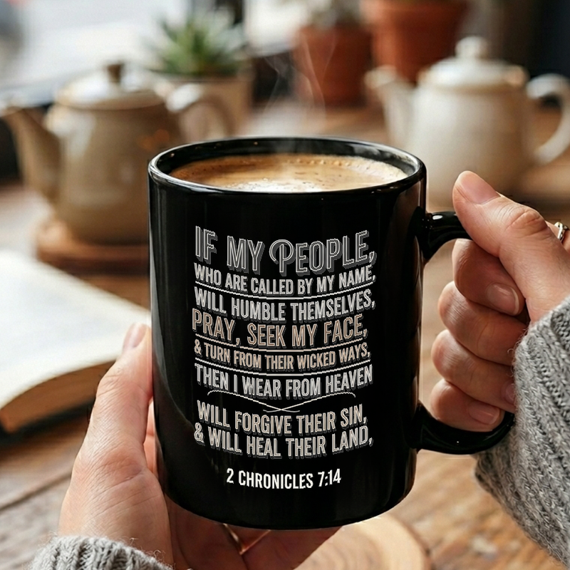 2 Chronicles 7:14 Typography Mug