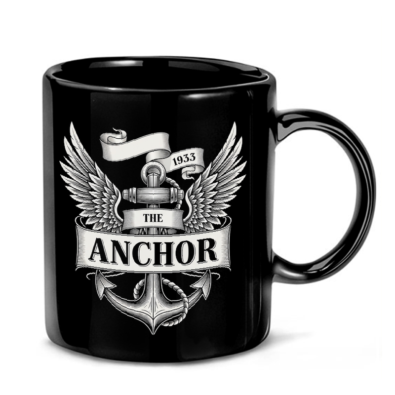 Vintage Nautical Anchor Emblem Mug