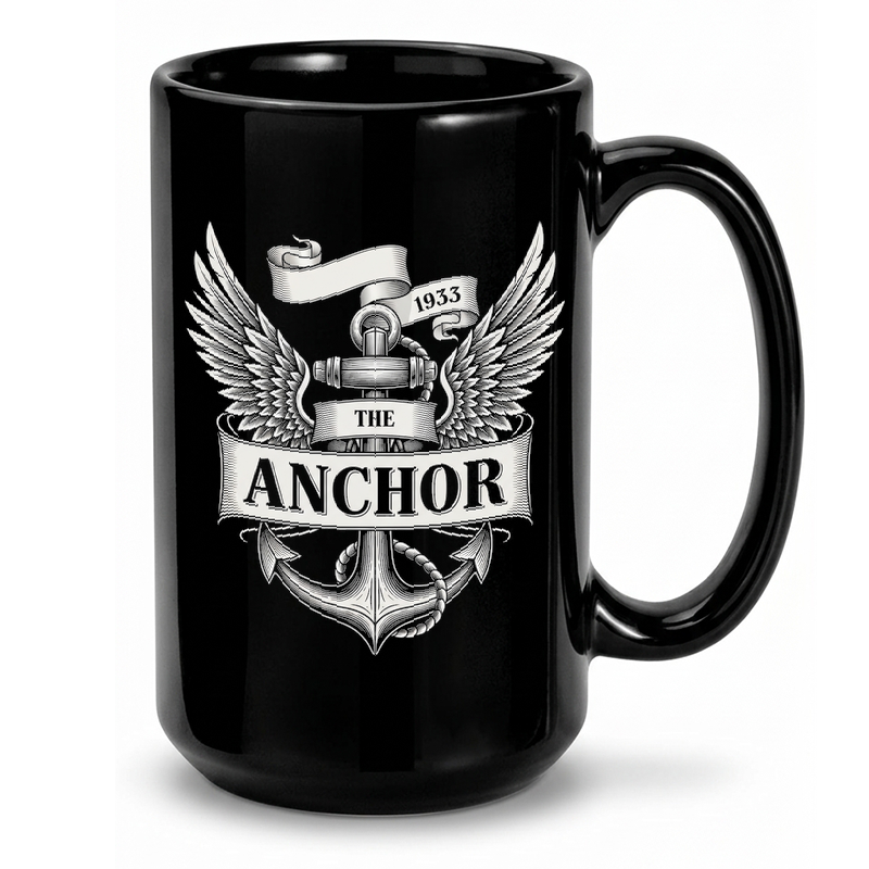 Vintage Nautical Anchor Emblem Mug