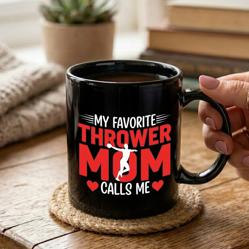 Thrower Calls Me Mom Mug