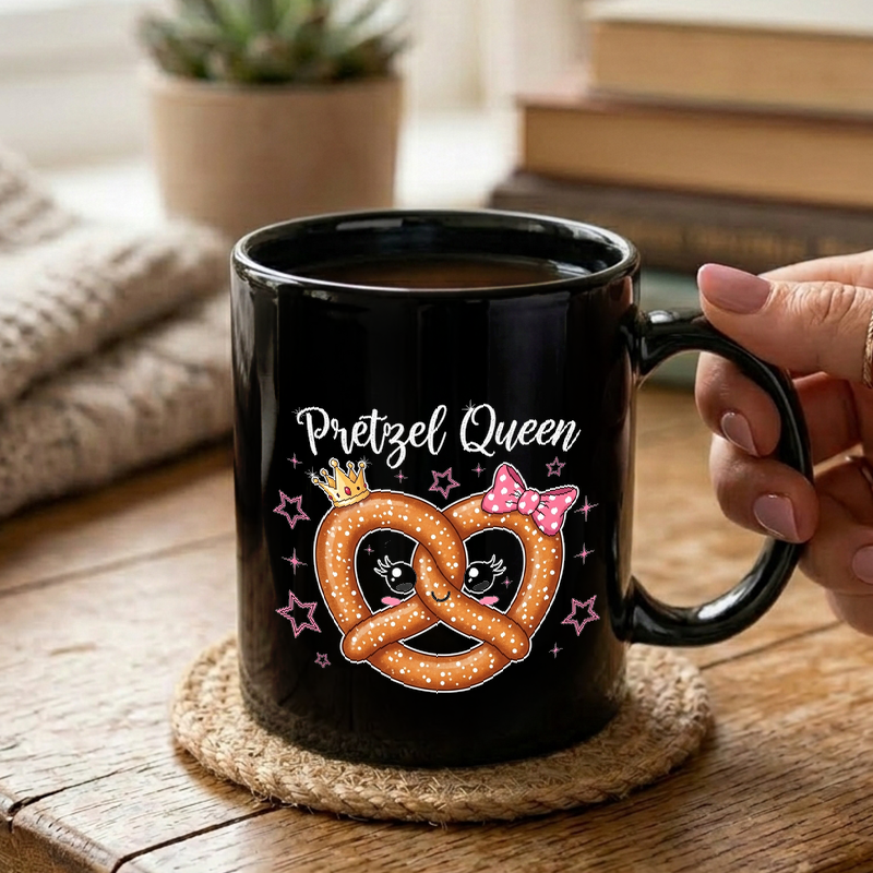 Pretzel Queen Illustration Mug