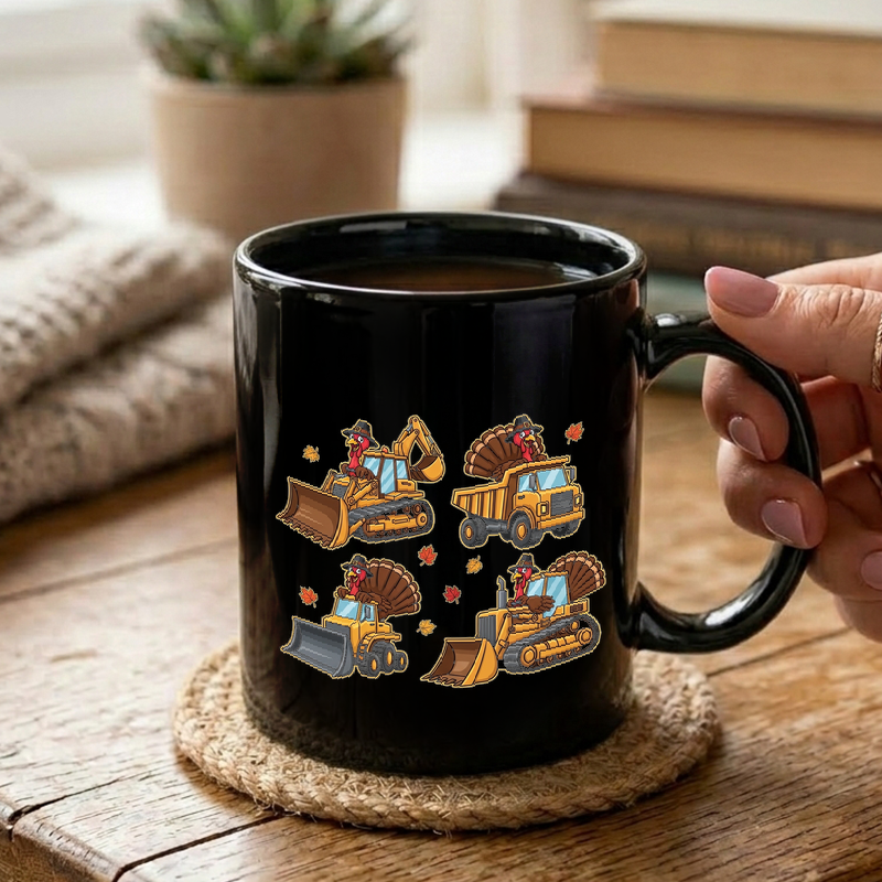 Turkey Construction Thanksgiving Mug