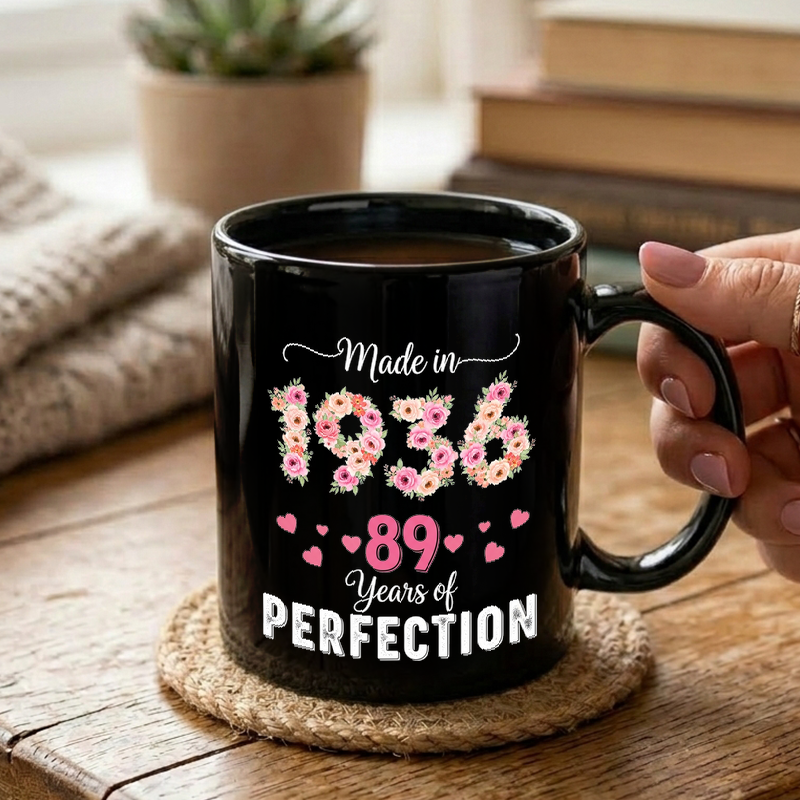 Vintage 1936 Floral Design Mug