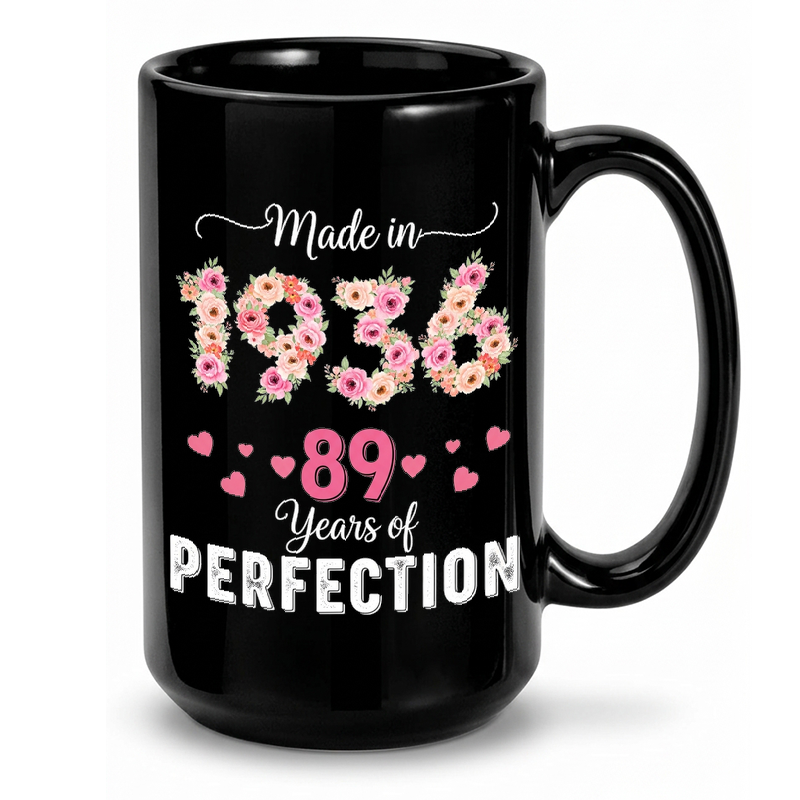 Vintage 1936 Floral Design Mug