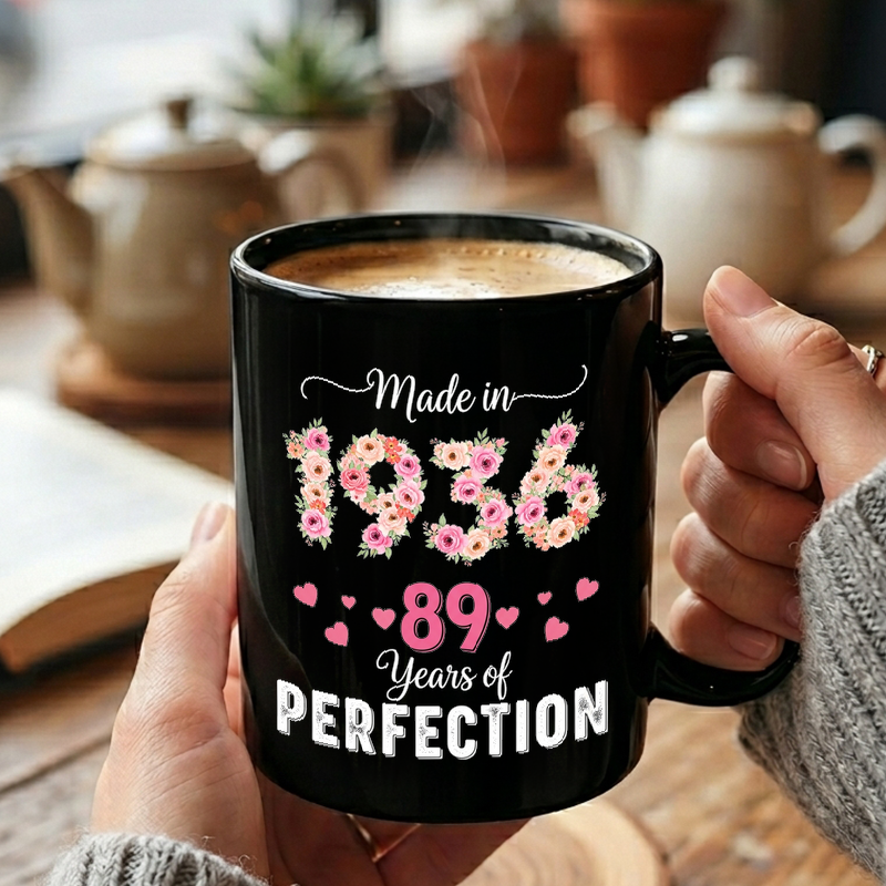Vintage 1936 Floral Design Mug