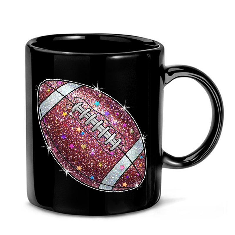 Glitter Football Sparkle Mug