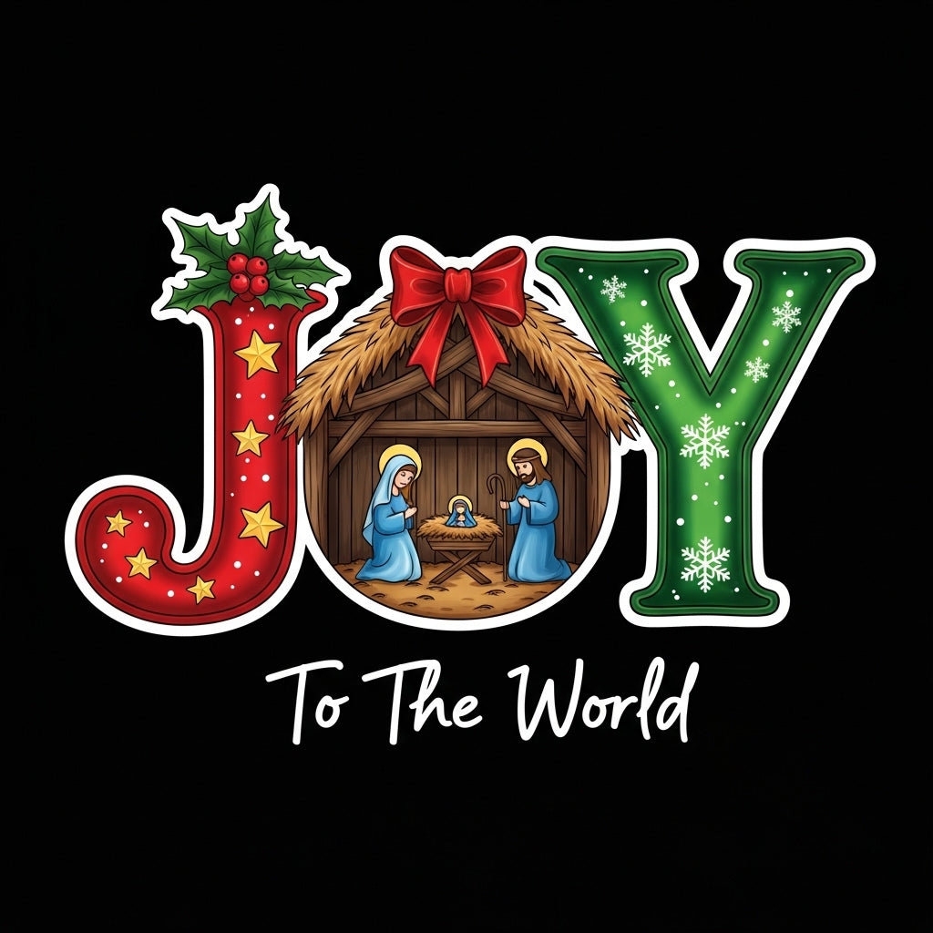 Nativity JOY Christmas Design Mug