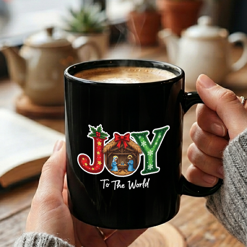 Nativity JOY Christmas Design Mug