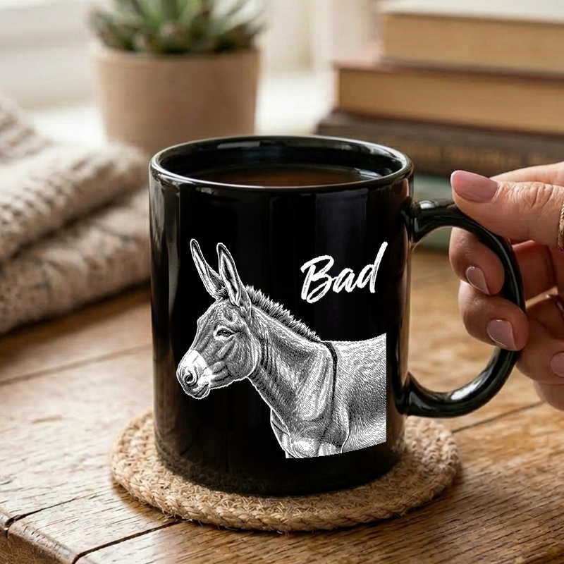 Badass Donkey Engraving Mug