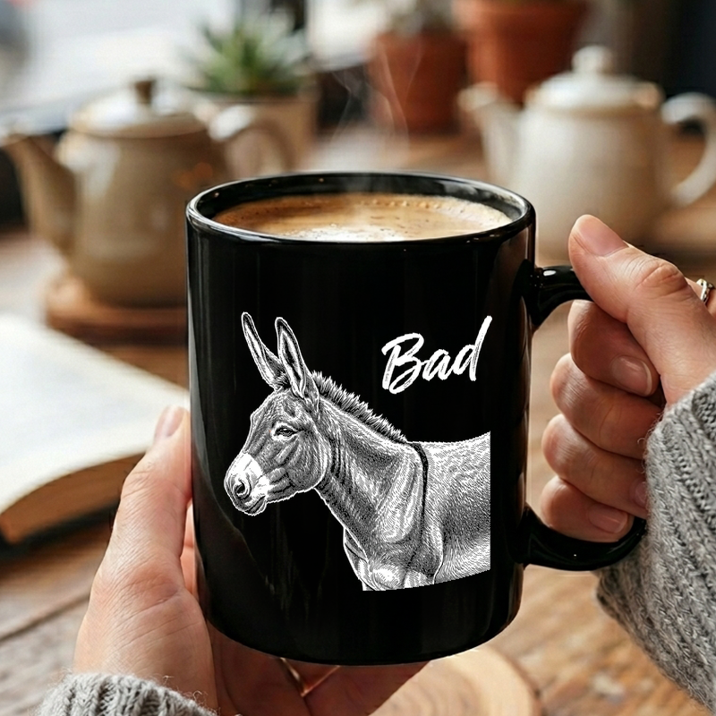 Badass Donkey Engraving Mug